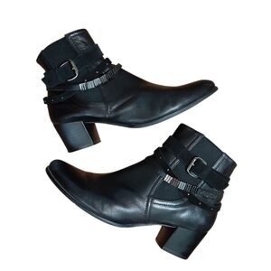 Regarde Le Ciel Black Leather Ankle boots Women's Black Booties Size 10